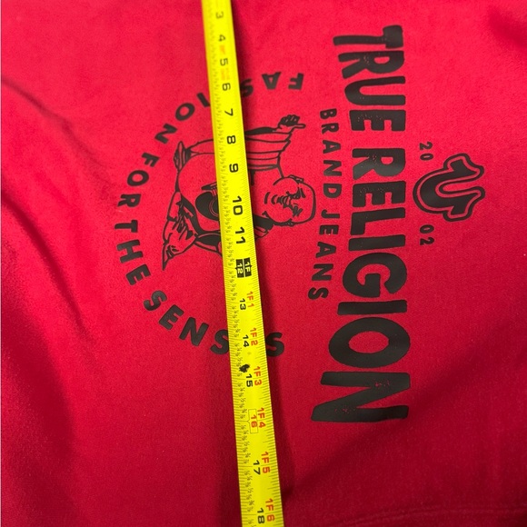 TRUE RELIGION Red Zip-Up Hoodie with Logo xl - Picture 4 of 5